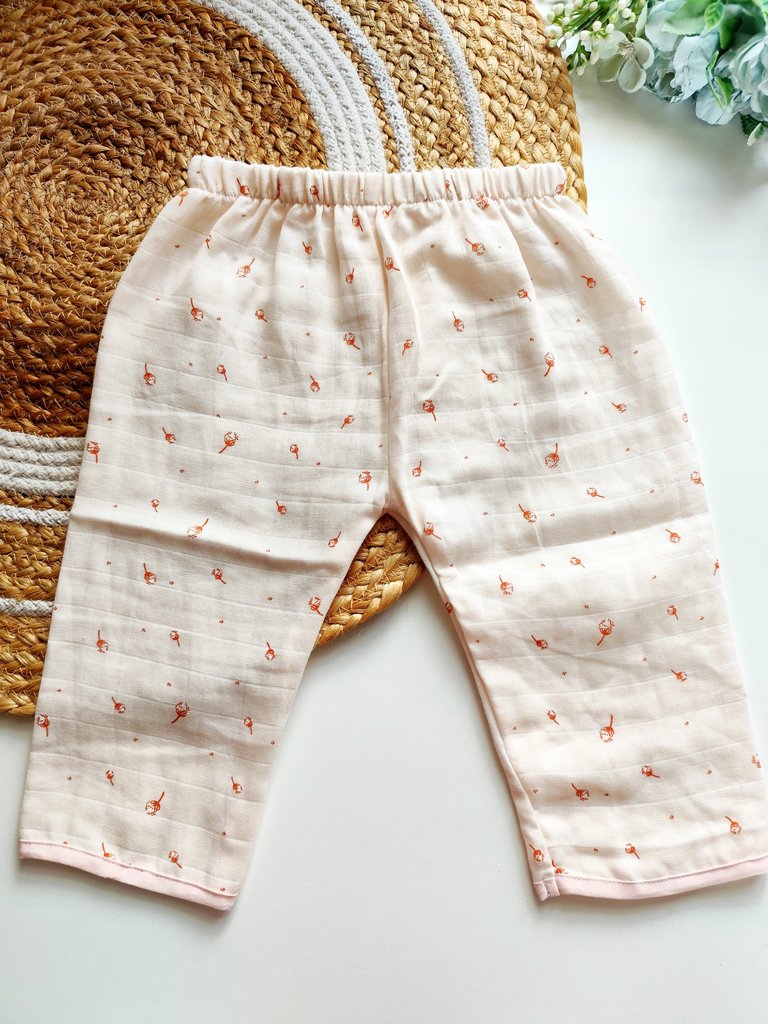 Muslin Pant - Blush Tiny Floral Print