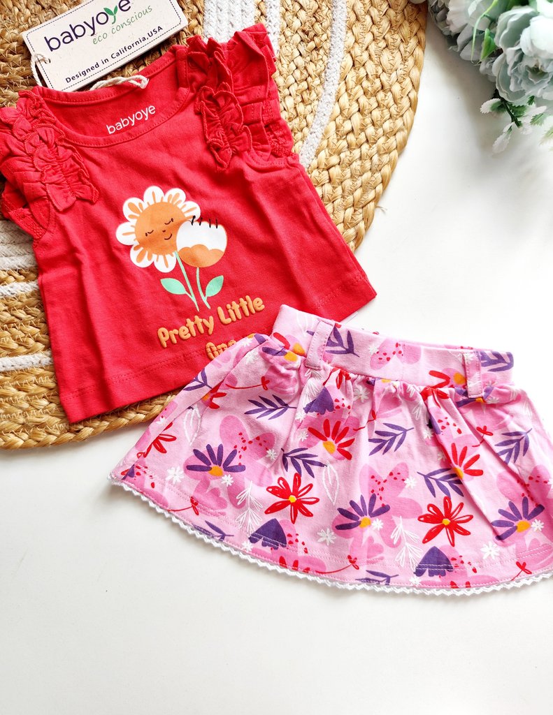 Cotton Sets- Coral Red Floral