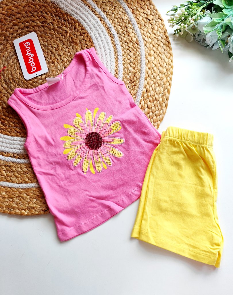 Cotton Sets- Pink Sunflower