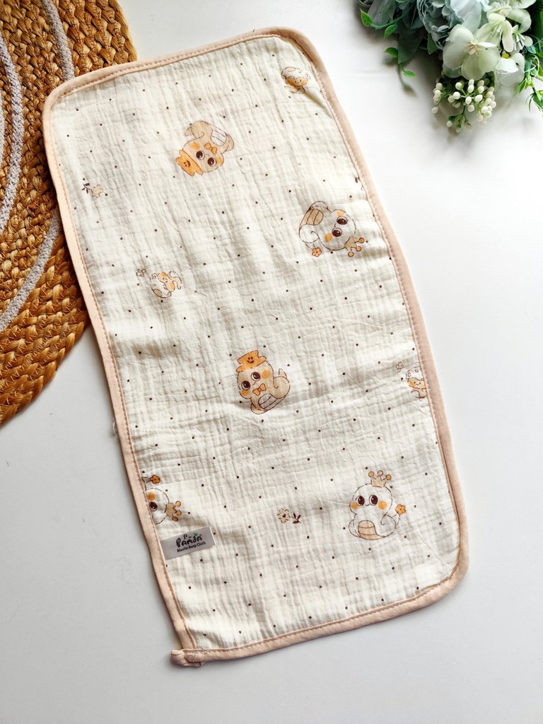 Crinkled Muslin Burp Cloth- Cute Crown Dino