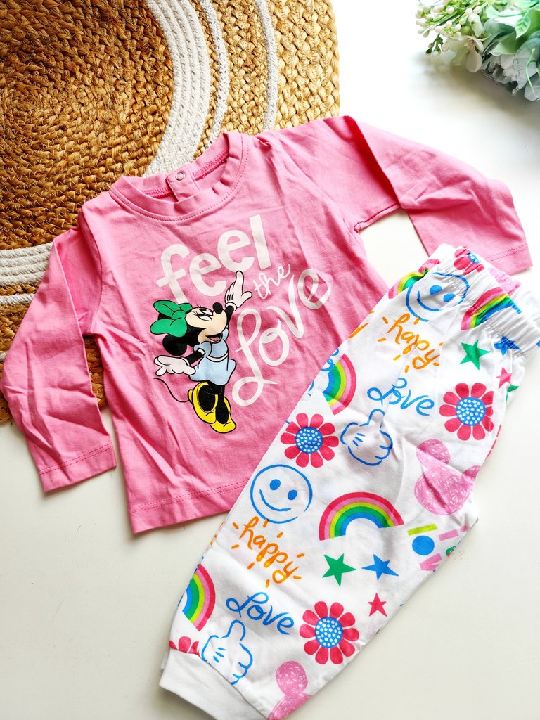 Co ords - Pink Minnie Doodle Print