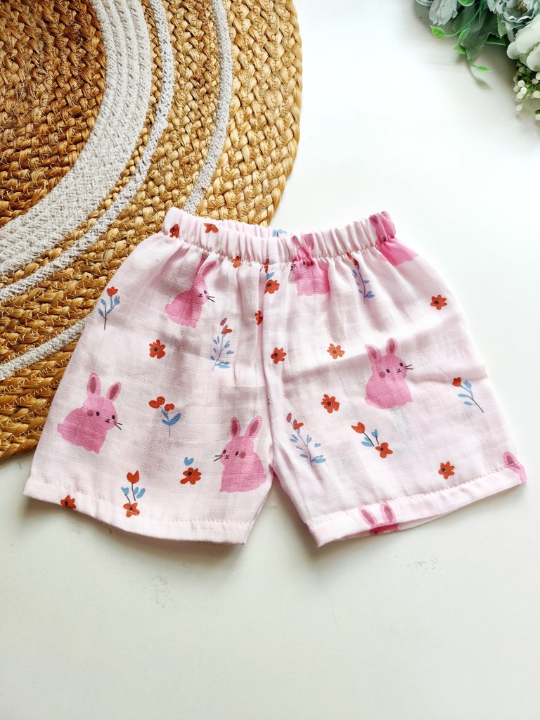 Muslin Trousers - Pink Bunny