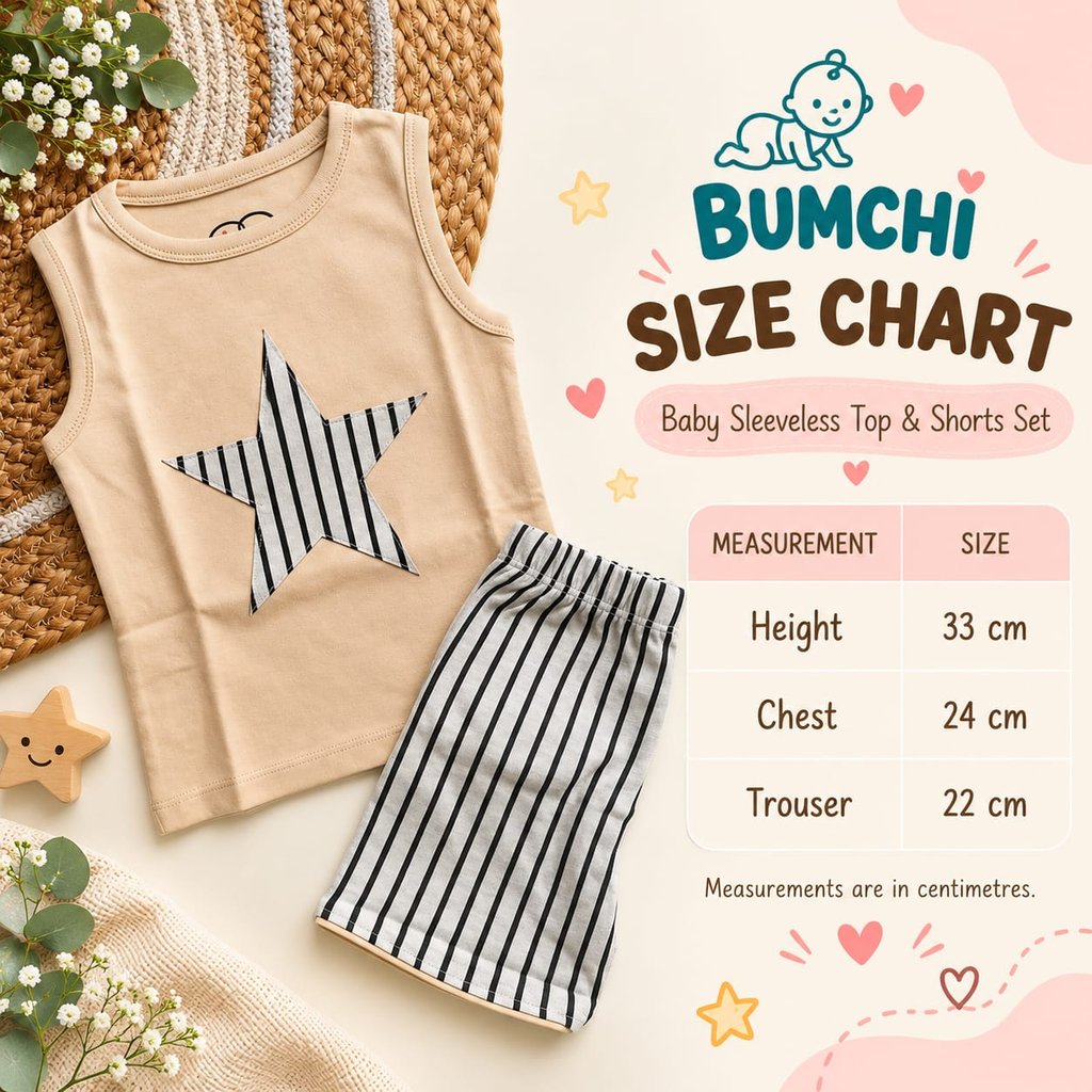 Co ords - Beige Striped Star