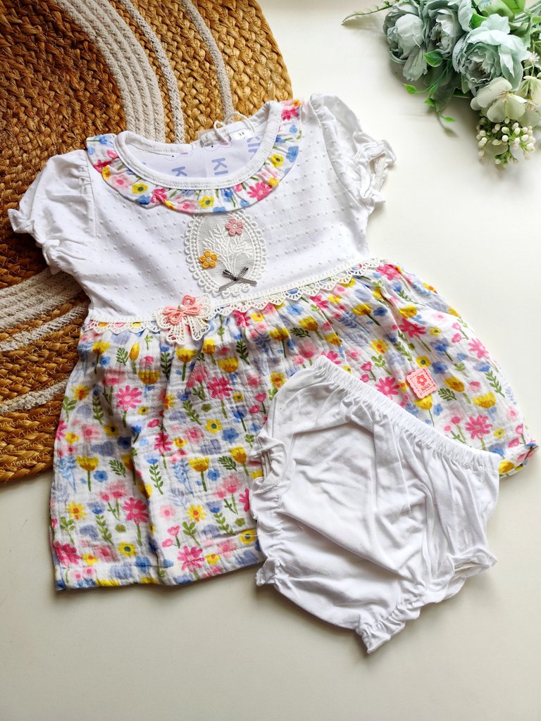 Frocks with bloomers- Multicolor Floral Print