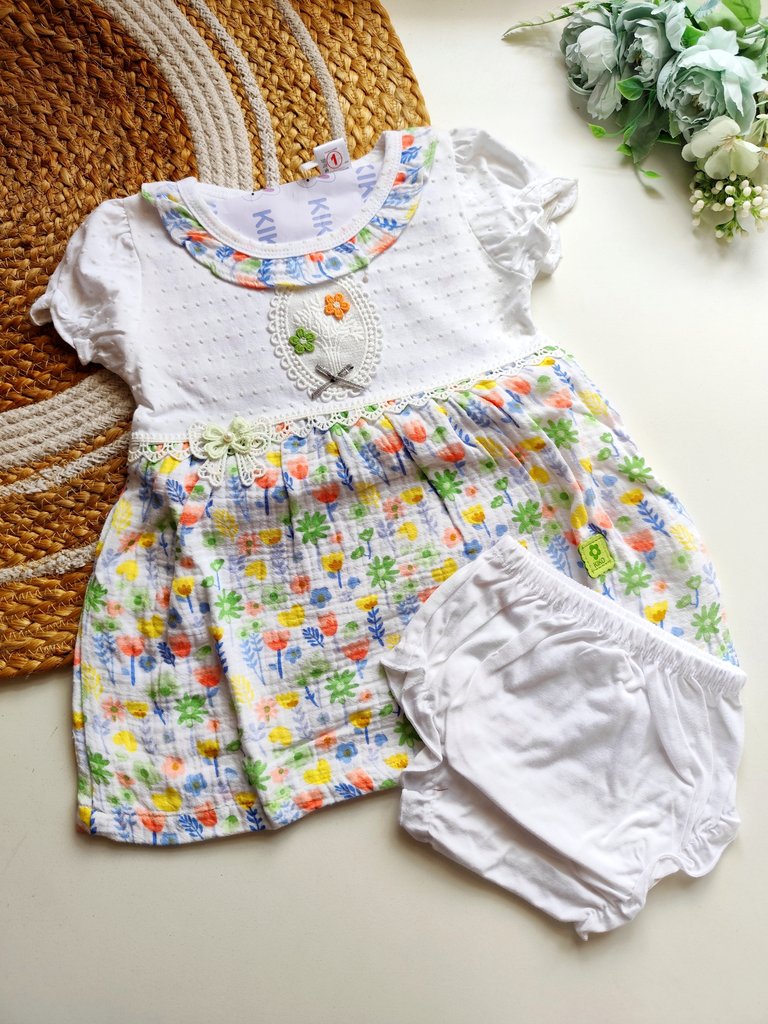 Frocks with bloomers- Multicolor Floral Print