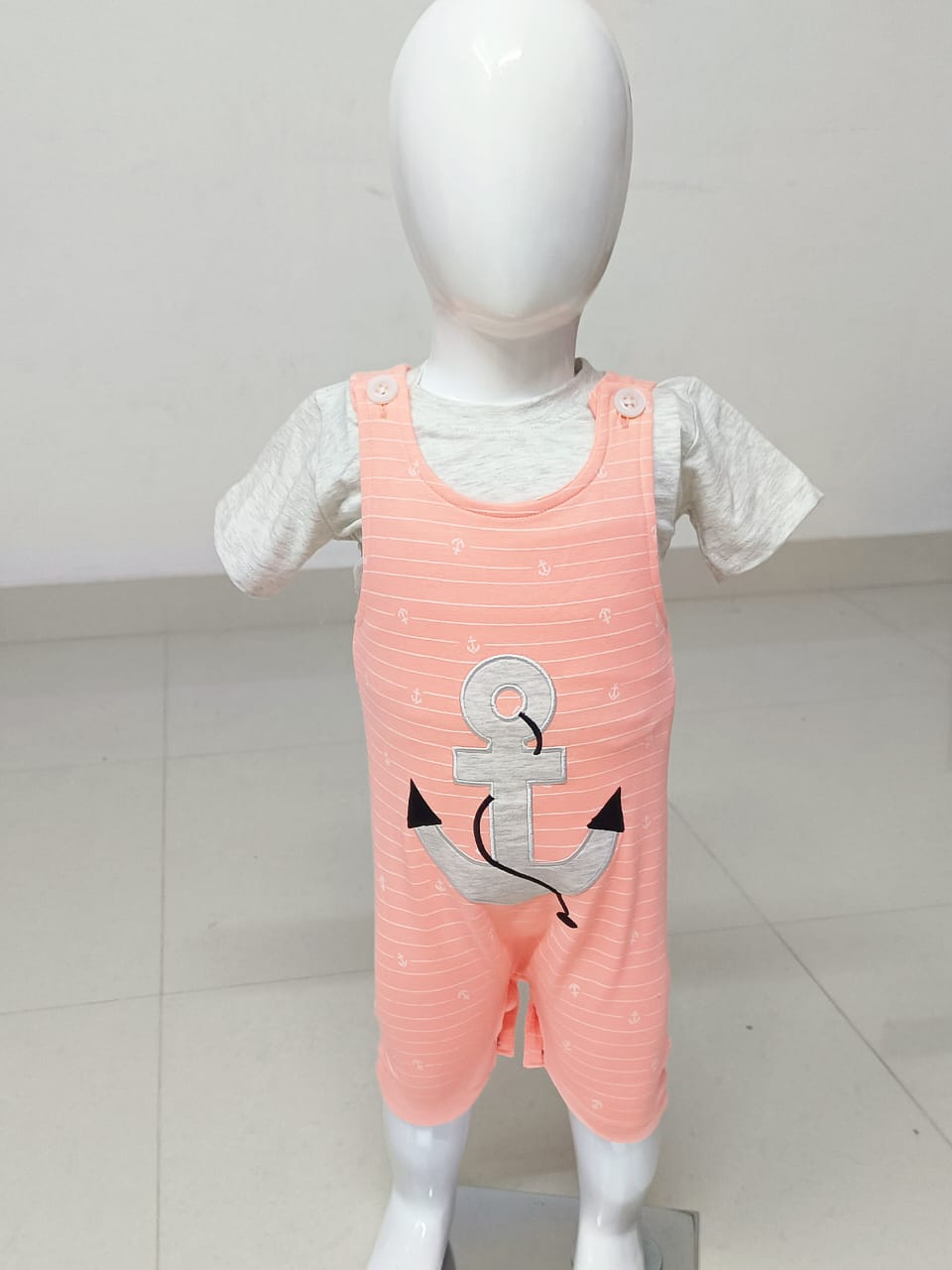 Peach Dungaree Set image 0