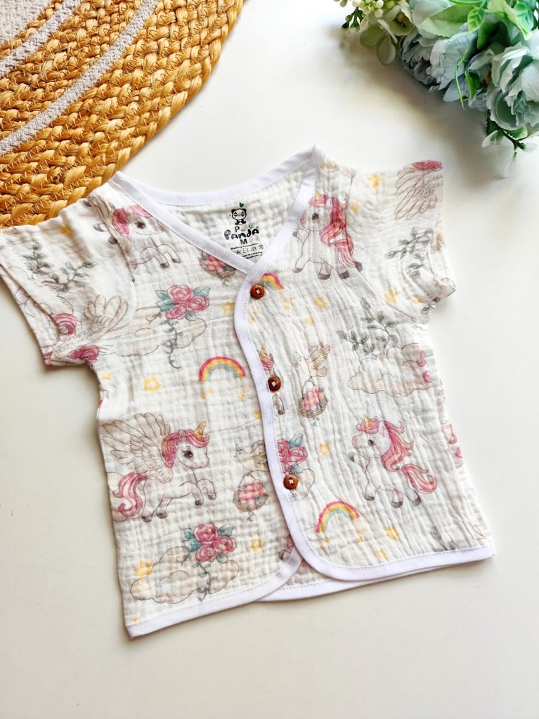 Crinkled Muslin Jablas - Magical Unicorn