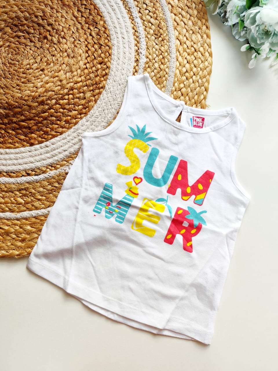 Kids Sleeveless Cotton Top - Summer