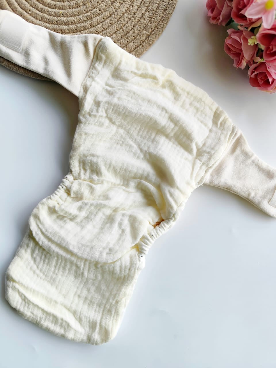Crinkled Muslin Padded Nappy