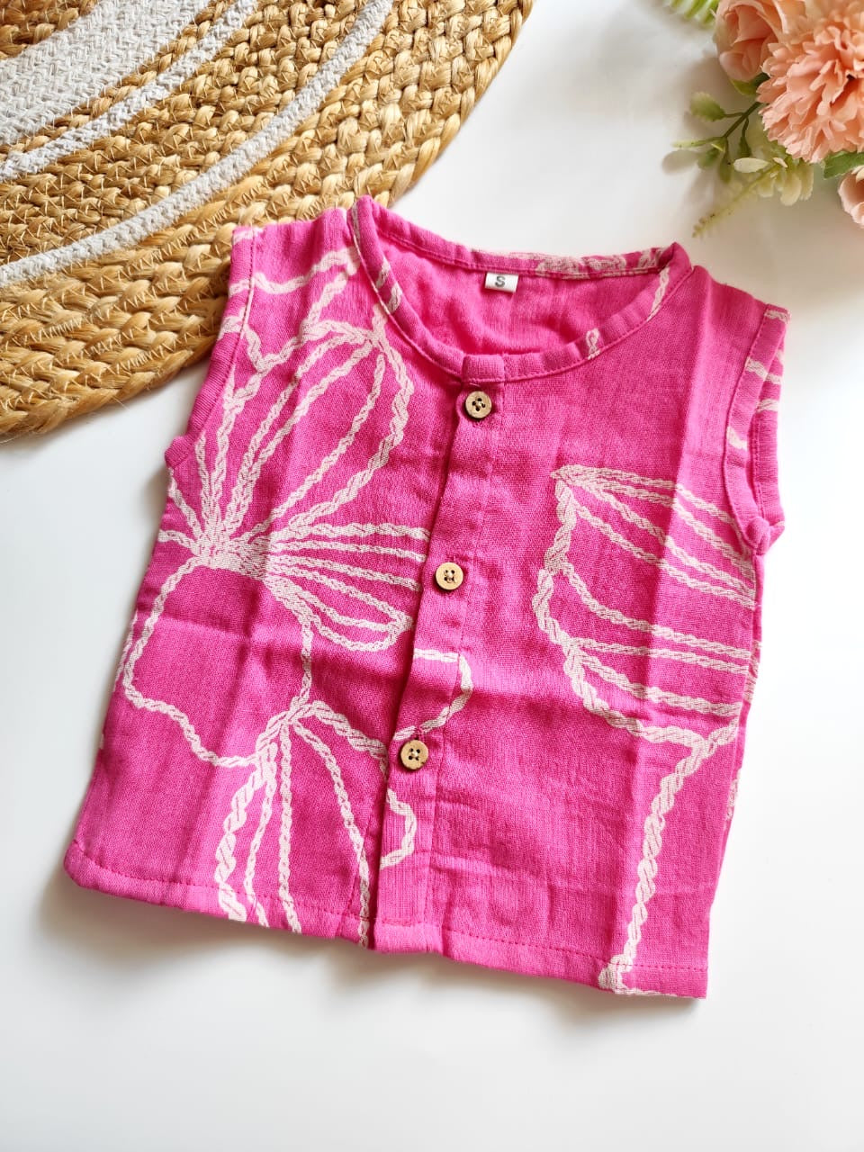Muslin Jabla - Fuchsia Pink