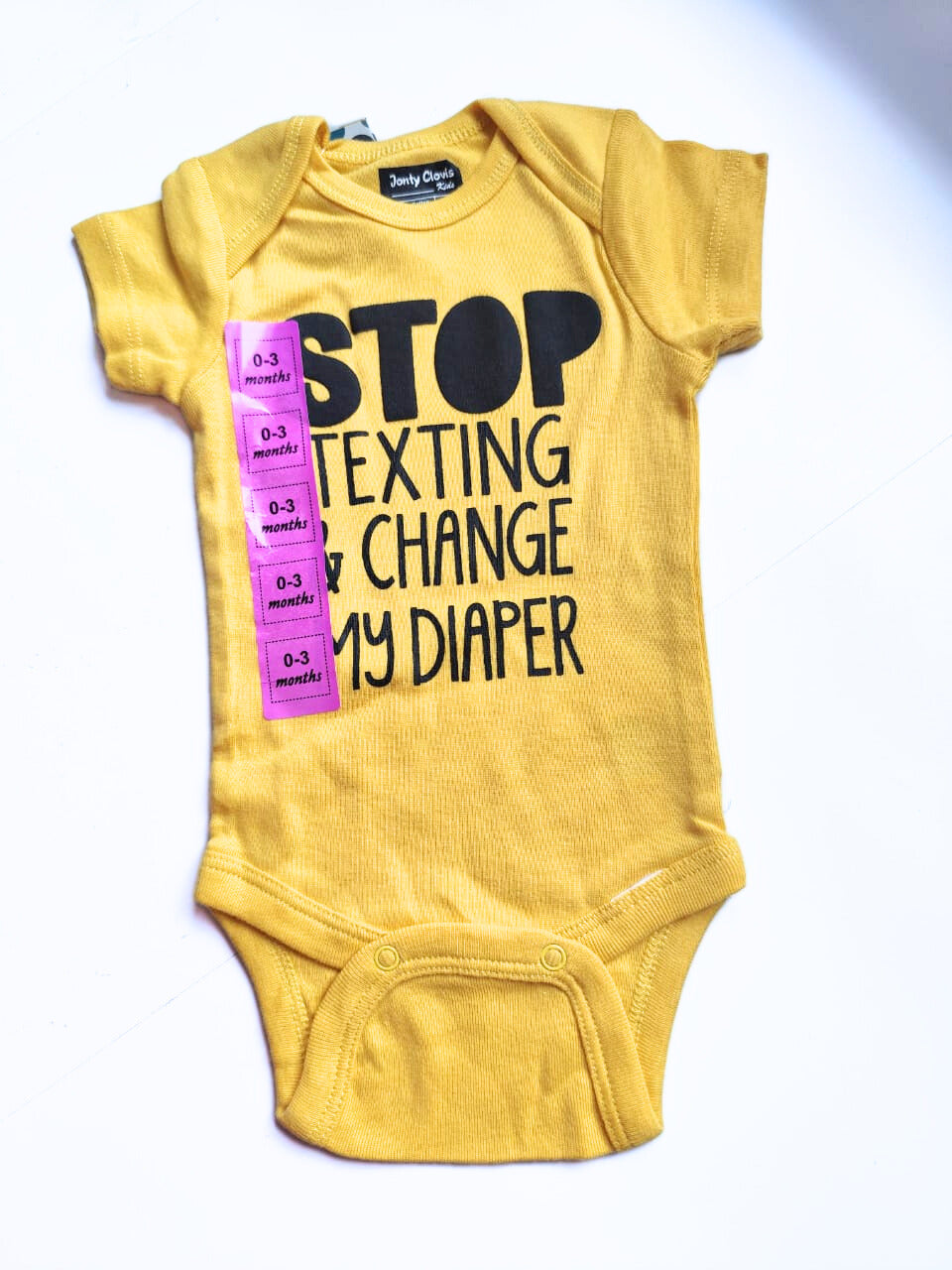 Onesies (0 - 3 Months) - "Stop texting & change my diaper" image 0