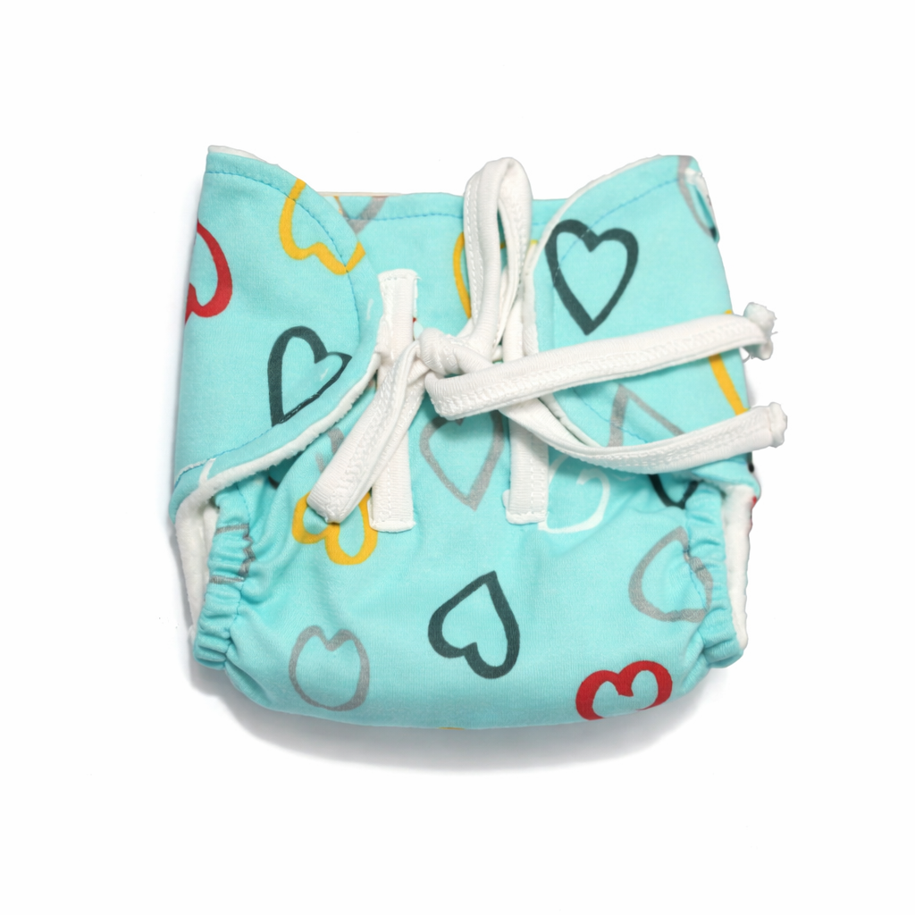 Heart Print Cloth Padded Nappy