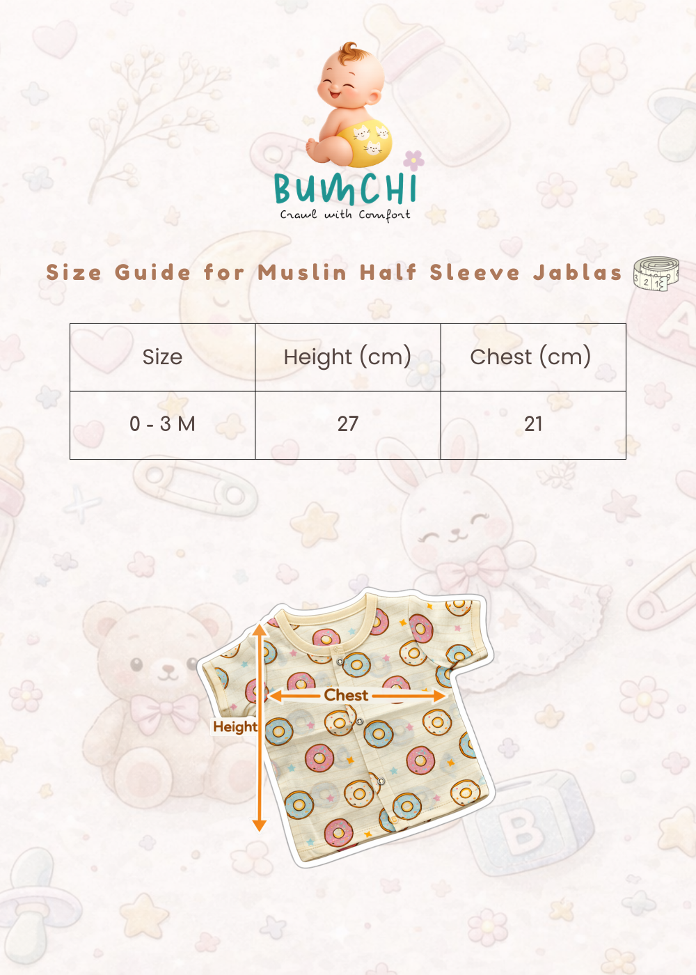 Muslin Half Sleeve Jablas ( 0 - 3 M) - Penguin