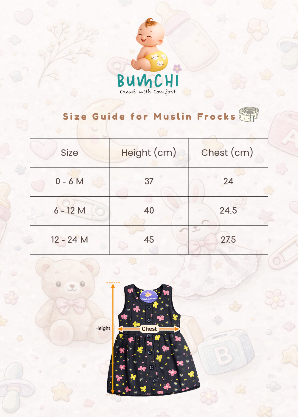 Muslin Hip Cut Frock - Lion
