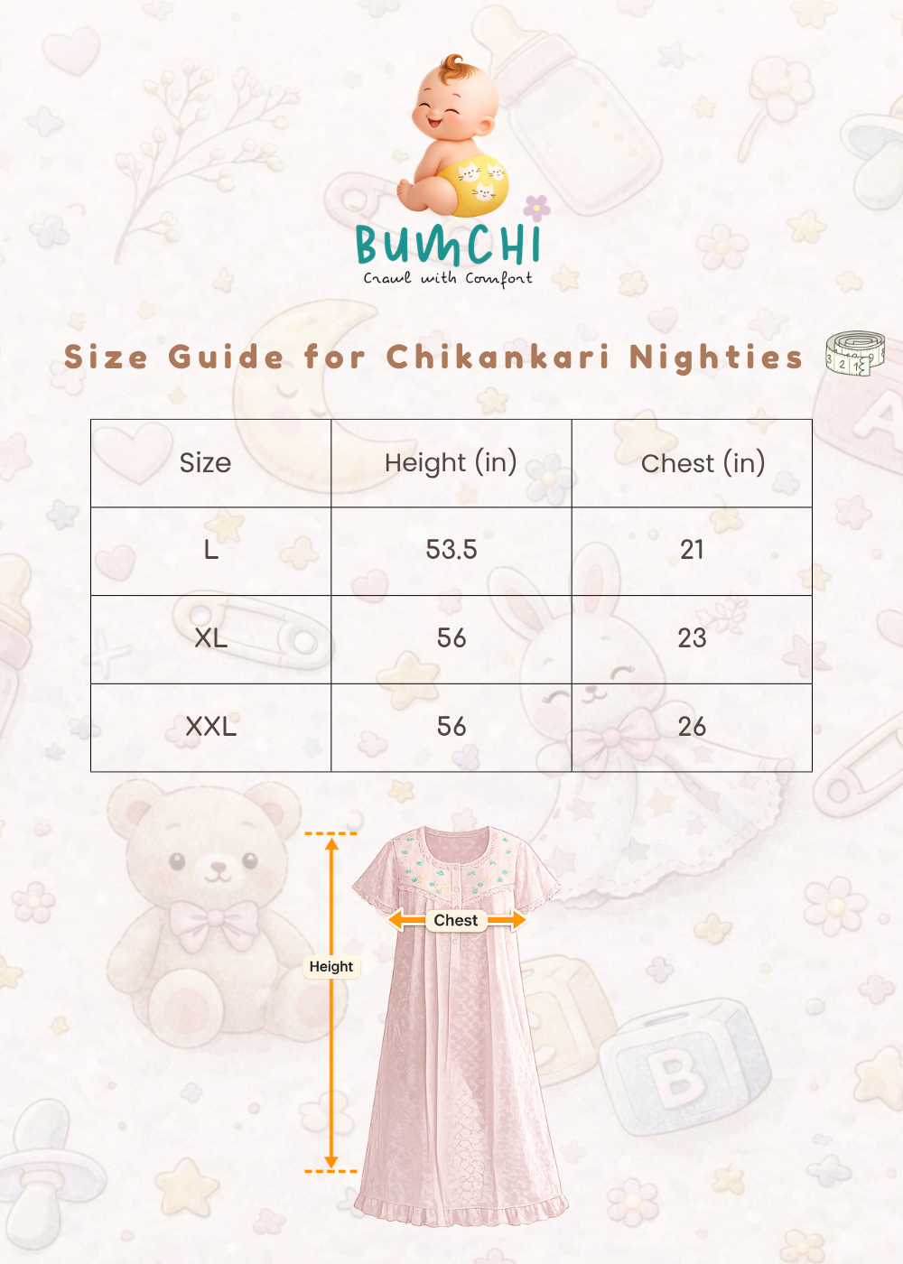 Chikankari Maternity/Feeding Nighty - Blue