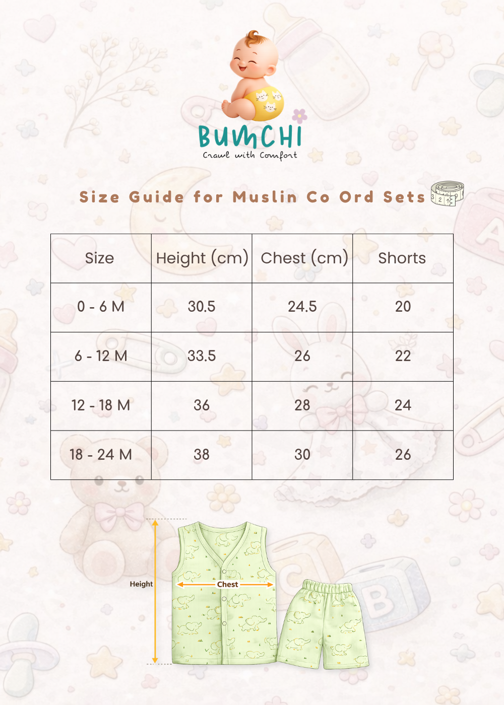 Muslin Sleeveless Co Ord Set - Breakfast