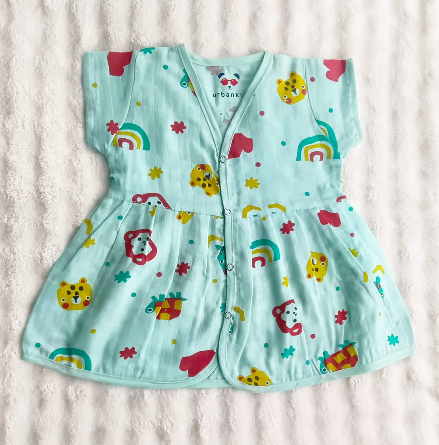 Frock - Aqua Playful Animals