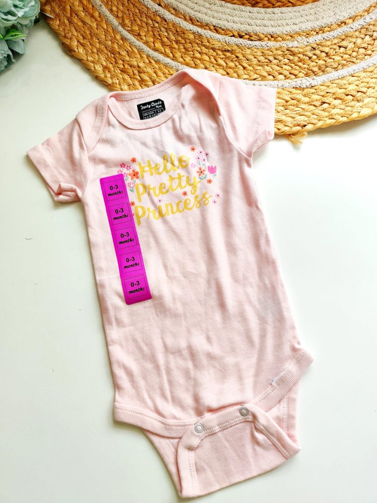 Onesies - Pink Hello Pretty Princess Floral