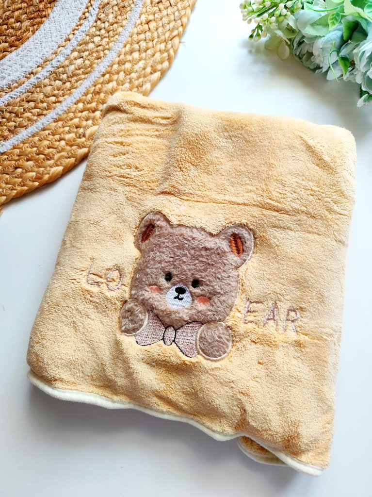 Bear Bath Towels(100*50) cm - Camel Teddy Bear