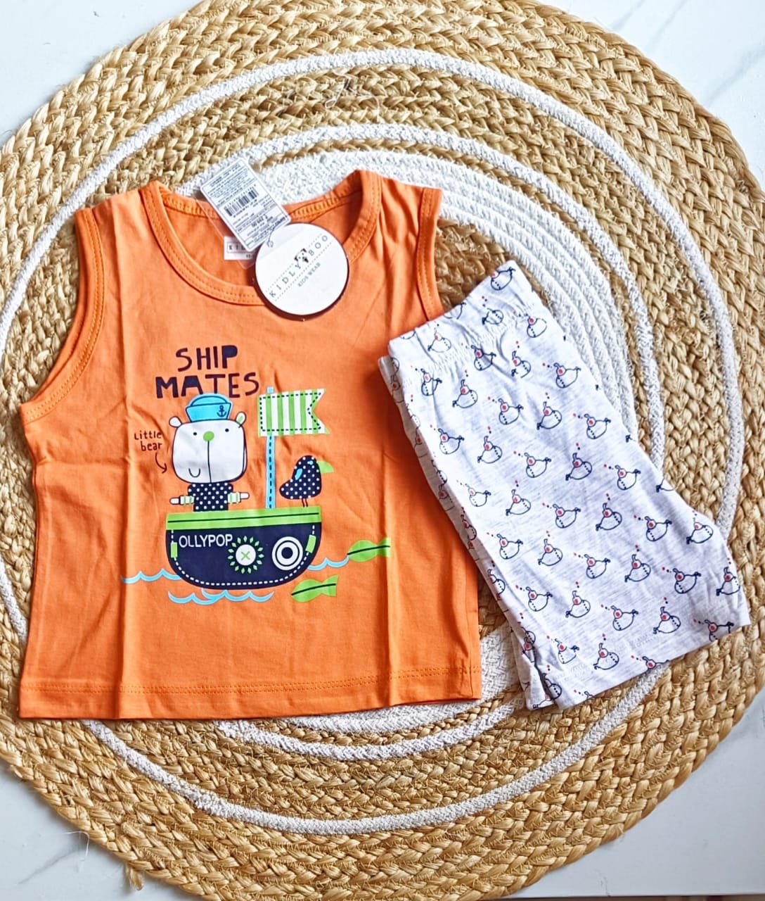 Boys Ship Mates Print Top & Bottom Set image 0