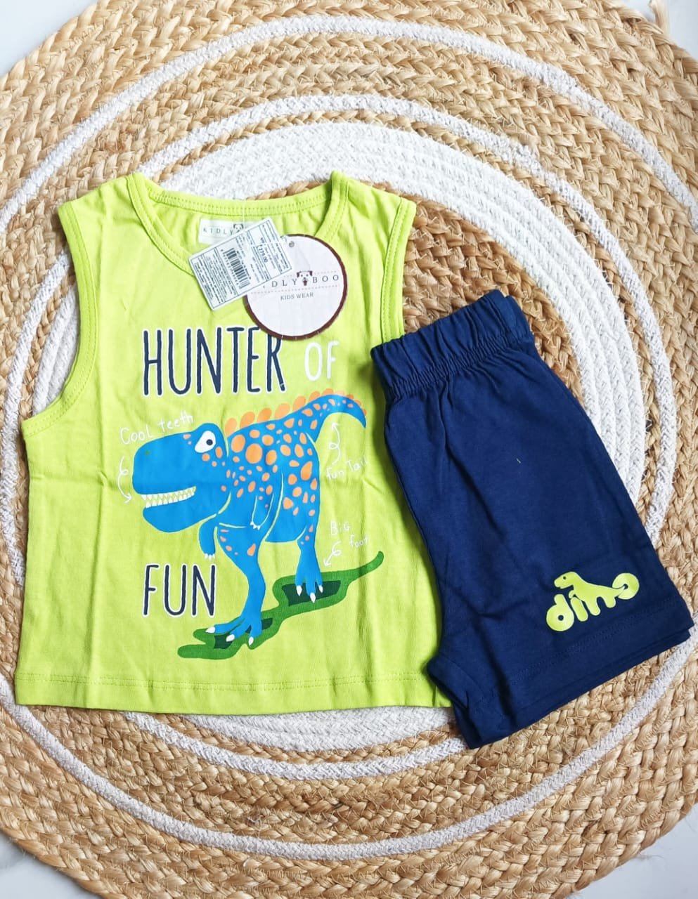 Boys Dino - Hunter Fun Print Top & Bottom Set image 0