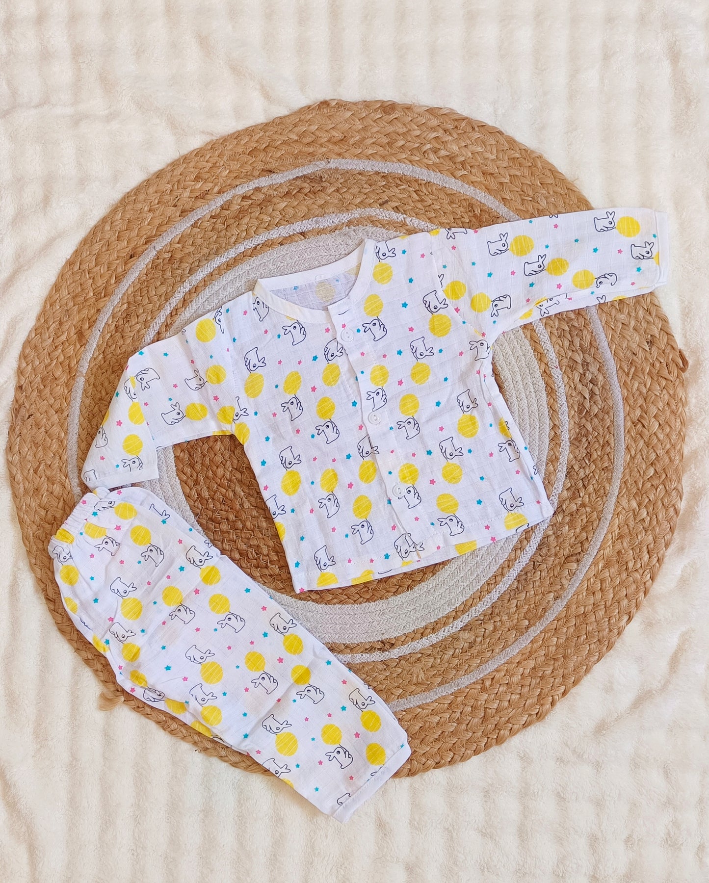 Muslin Night Suits - Bunny