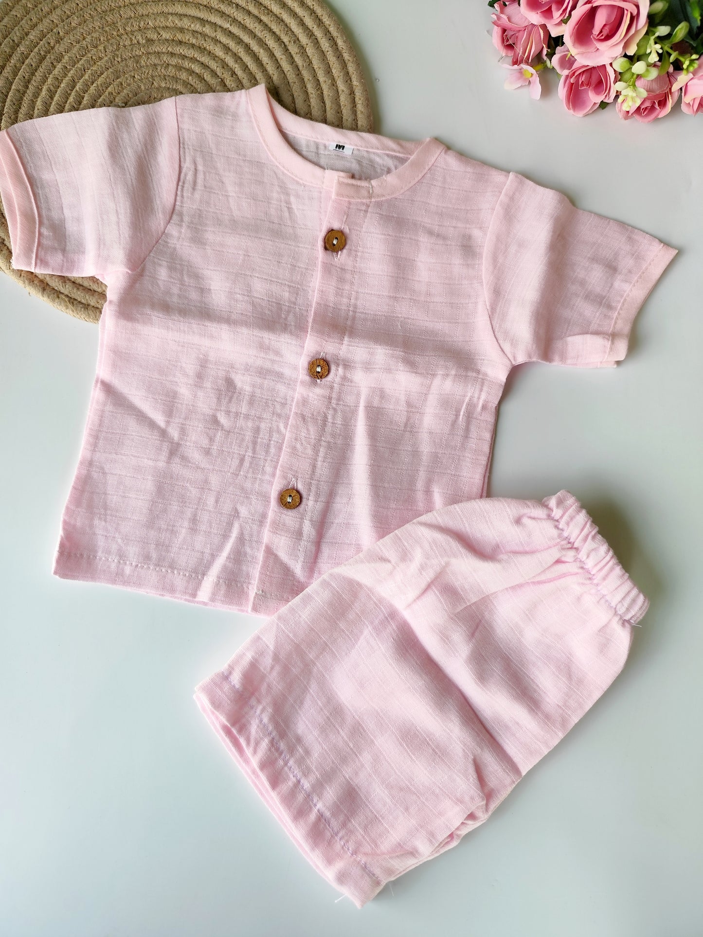 Muslin Co ord Set - Pink