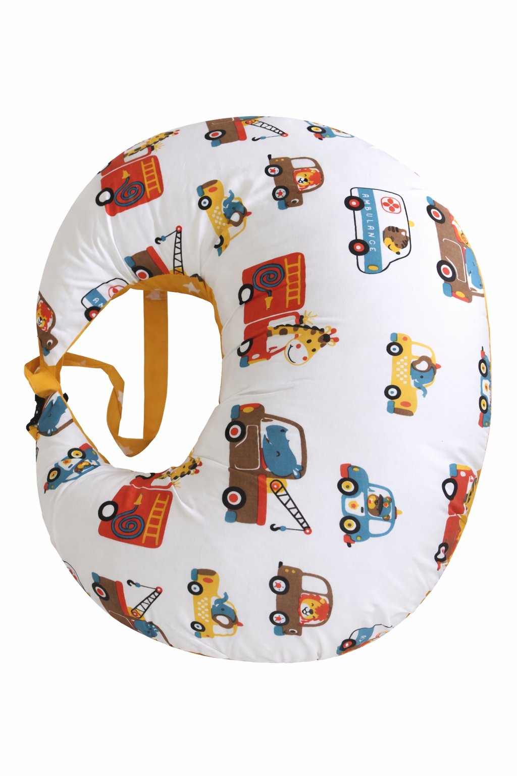 Organic Cotton Feeding Pillow - Vehicles Print