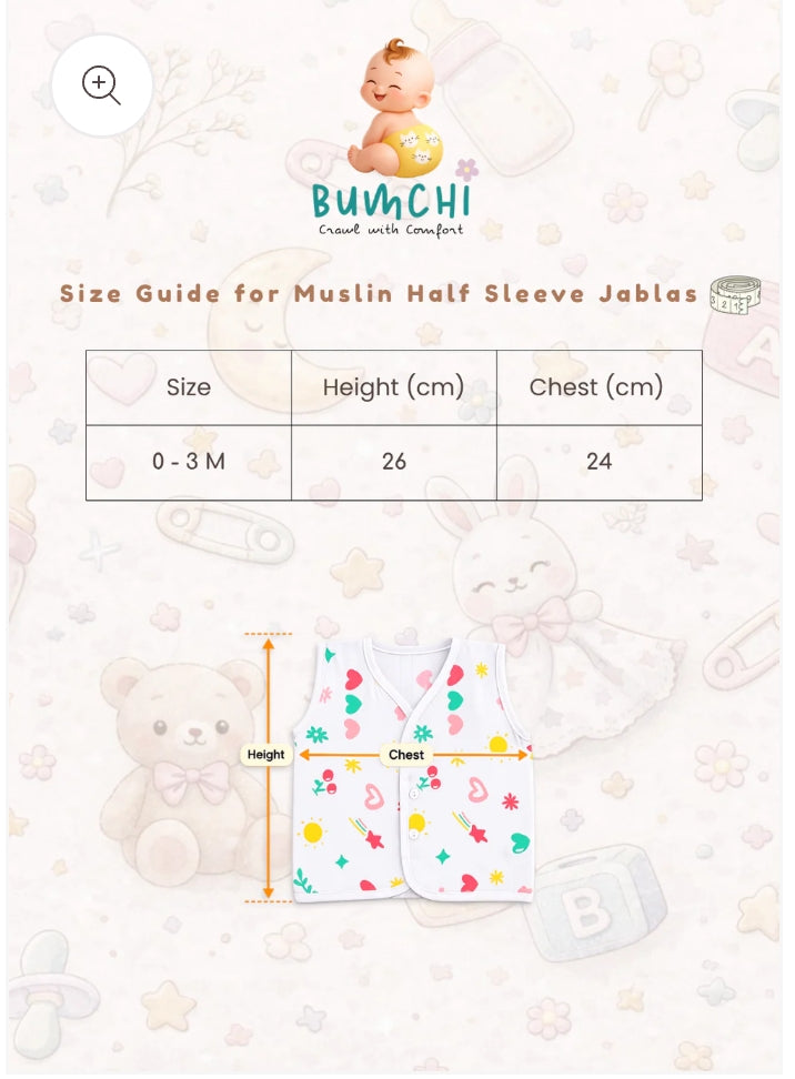 Muslin jabla - Happy