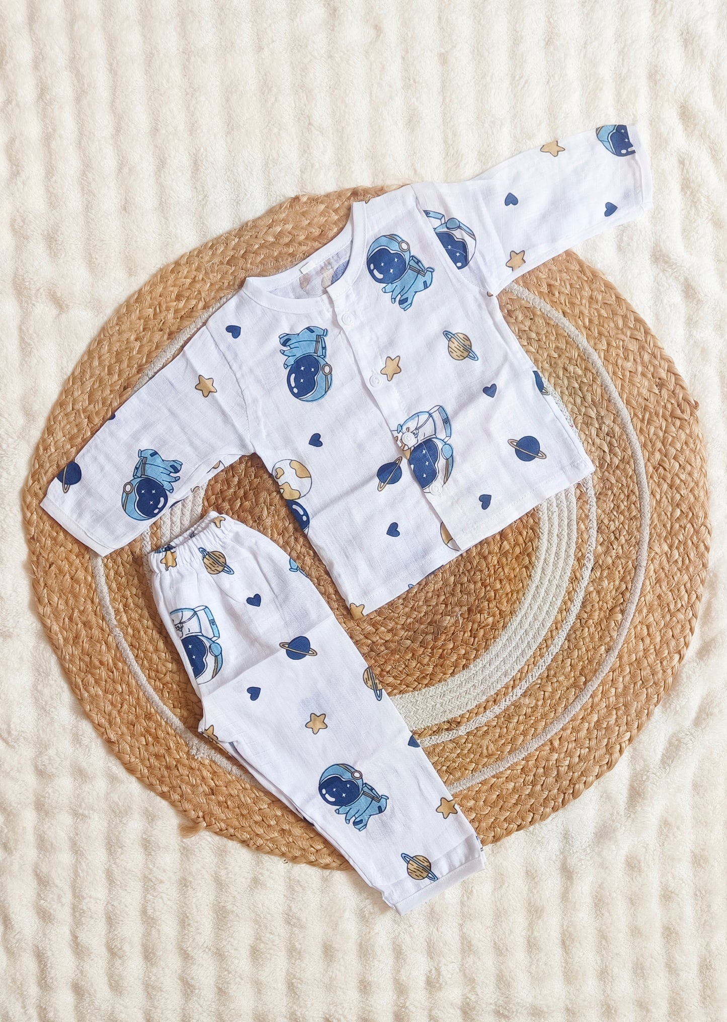 Muslin Night Suit - Space