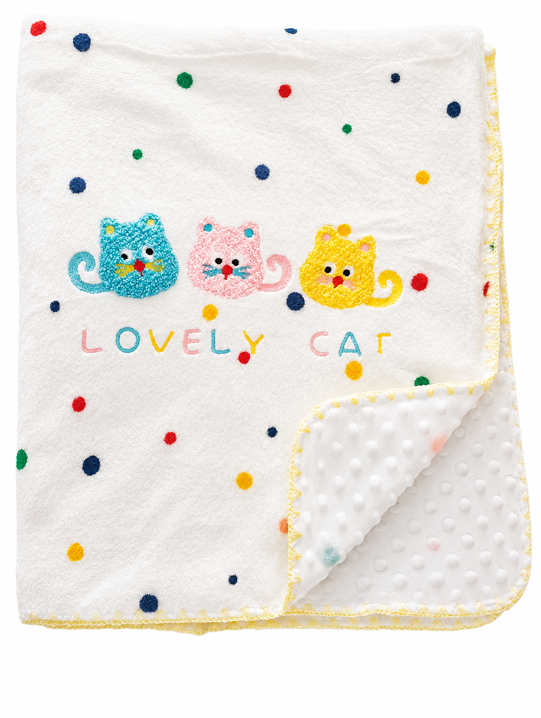 Premium Bubble Textured Baby Blanket - Lovely Cats