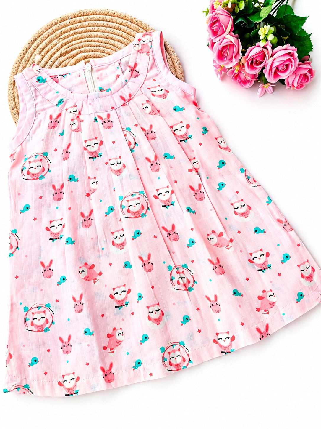 Colored Muslin Zip Frocks
