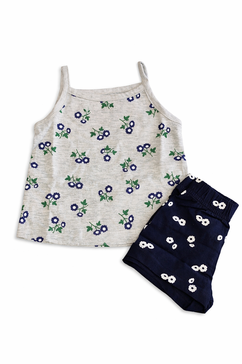 Girls Floral Print Top & Bottom Set