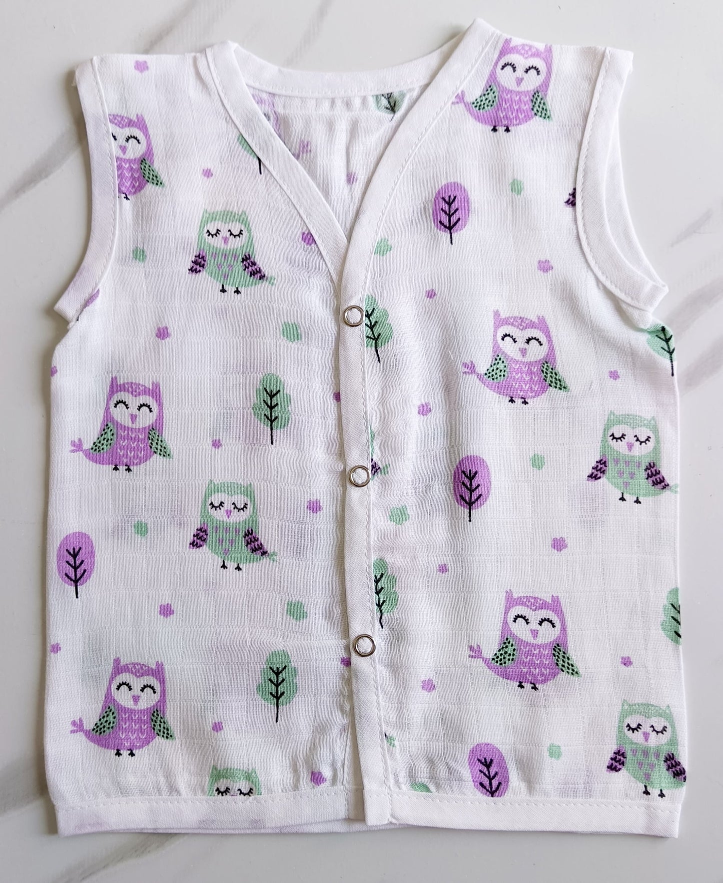 Muslin Button Jablas - Owl
