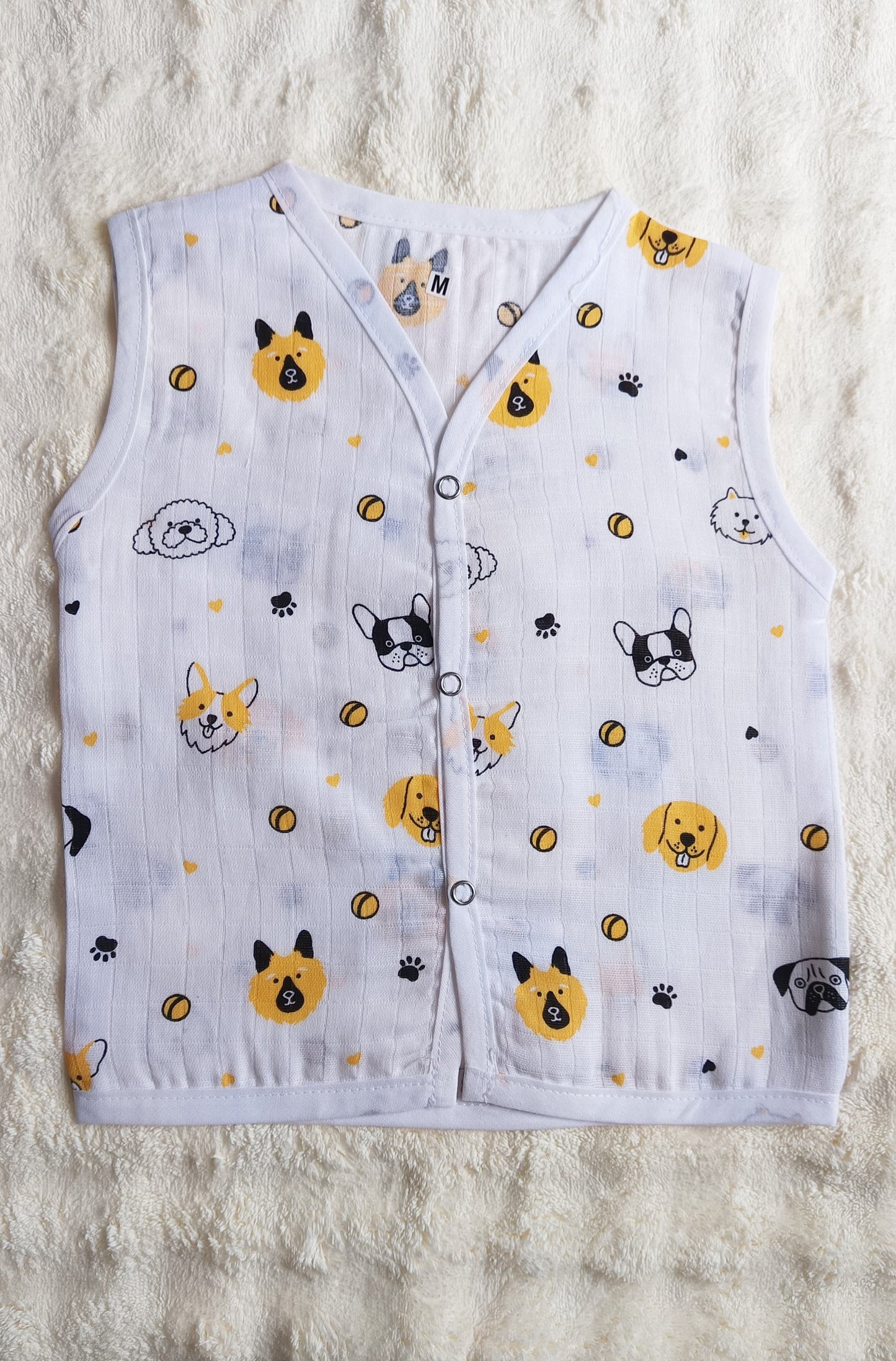 Muslin Button Jablas - Dog