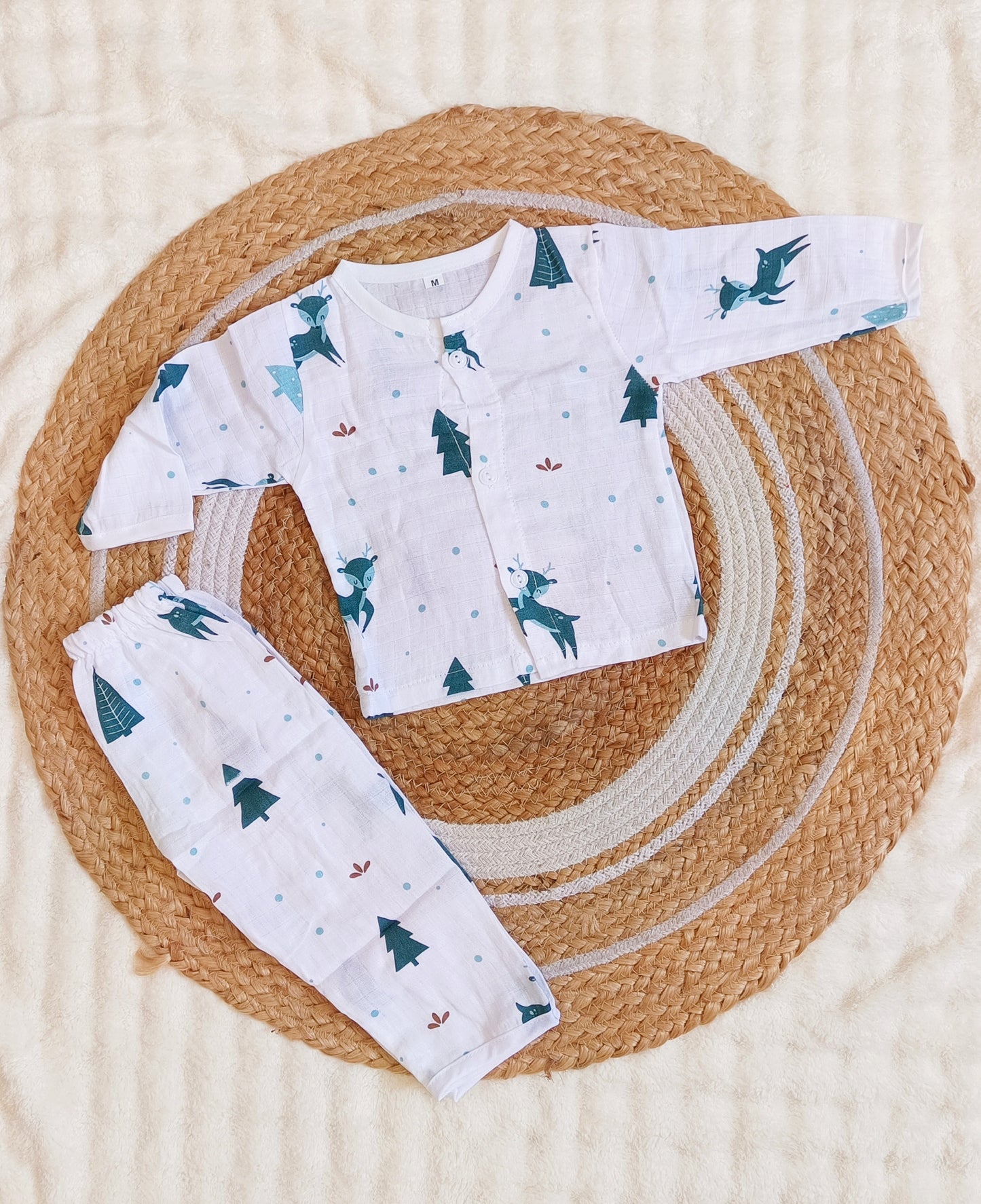 Muslin Night Suits - Deer