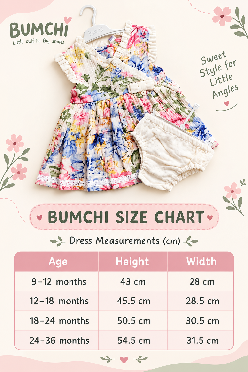 Ethnic Muslin Frocks- Multicolor Floral