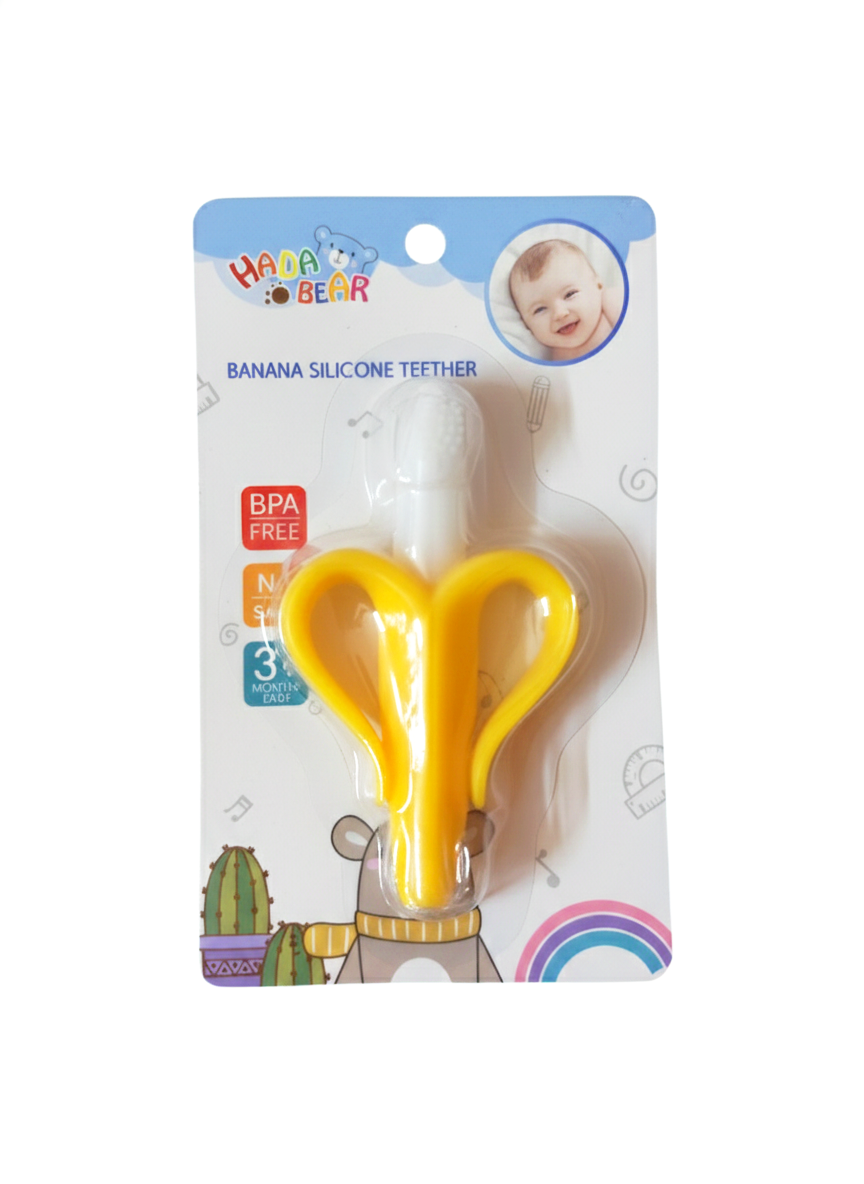 Banana Shaped Toothbrush Teether