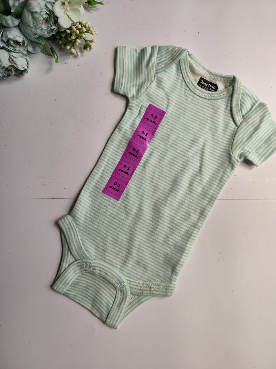Onesies - Mint Green Striped