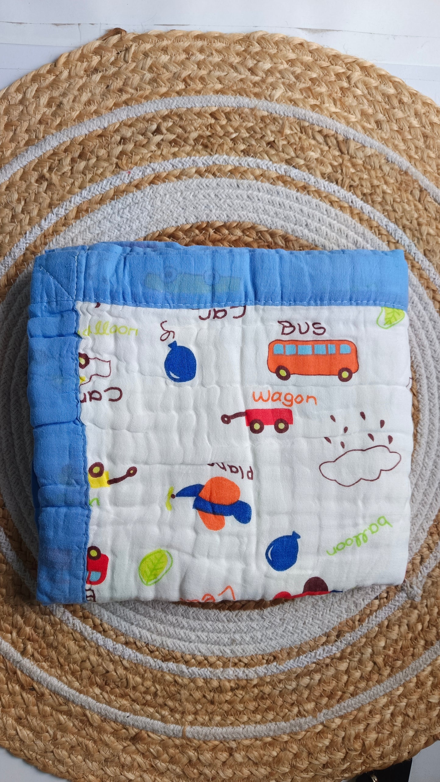 Crinkled Muslin Blanket - White (6 Layered)