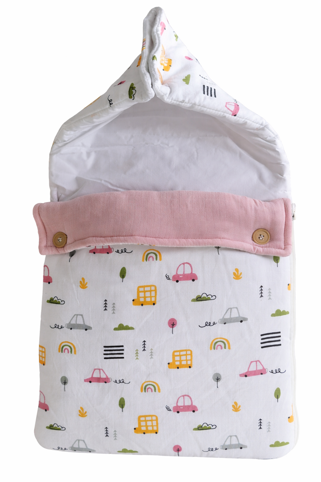 Muslin Carry Baby Nest - Car Print