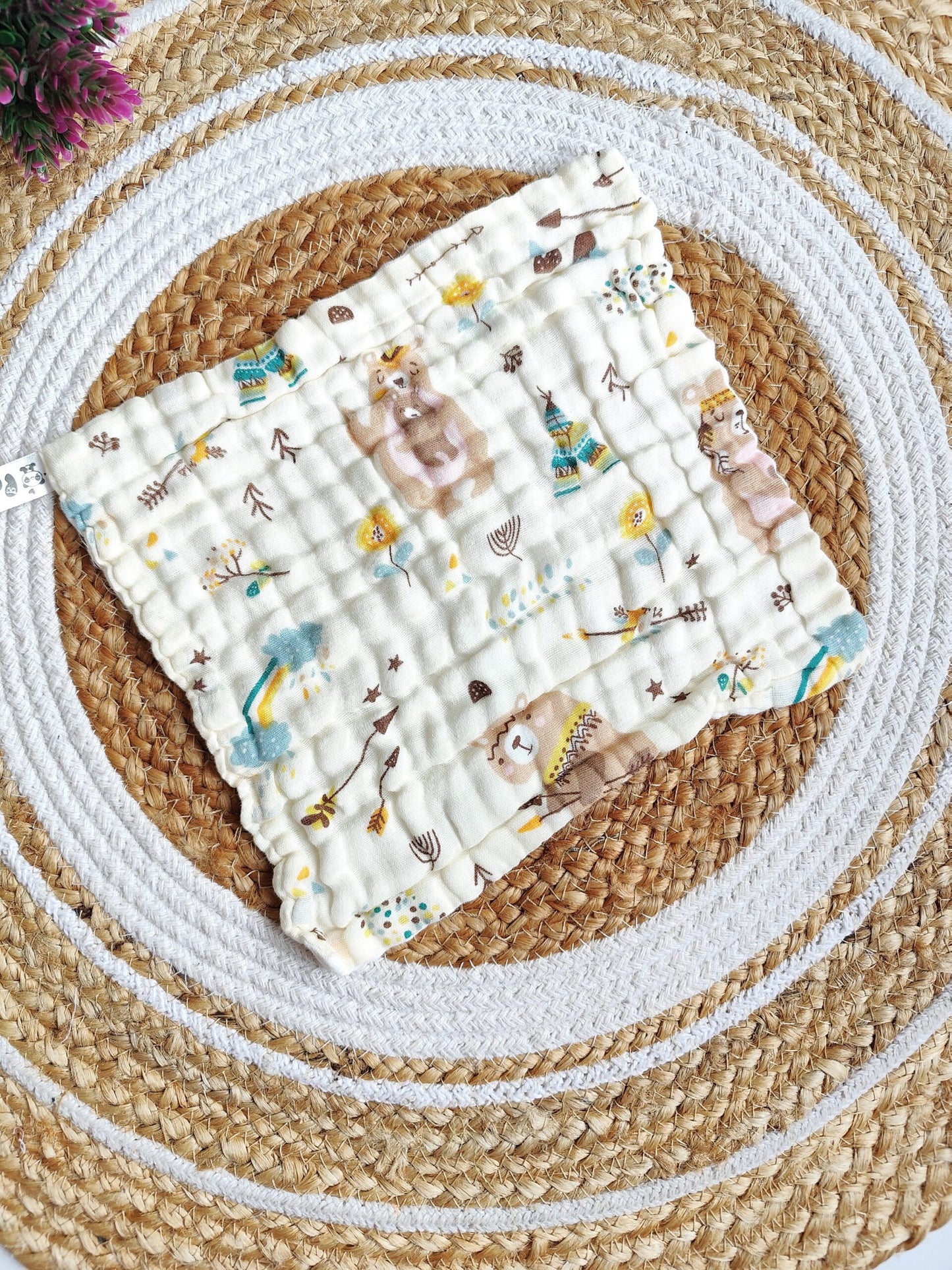 Muslin Colored Wipes - Crinkled 6 Layered - Yellow image
