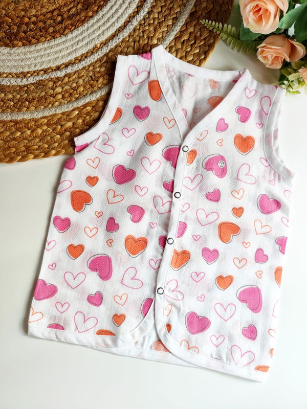 Muslin Button Jablas - Hearts