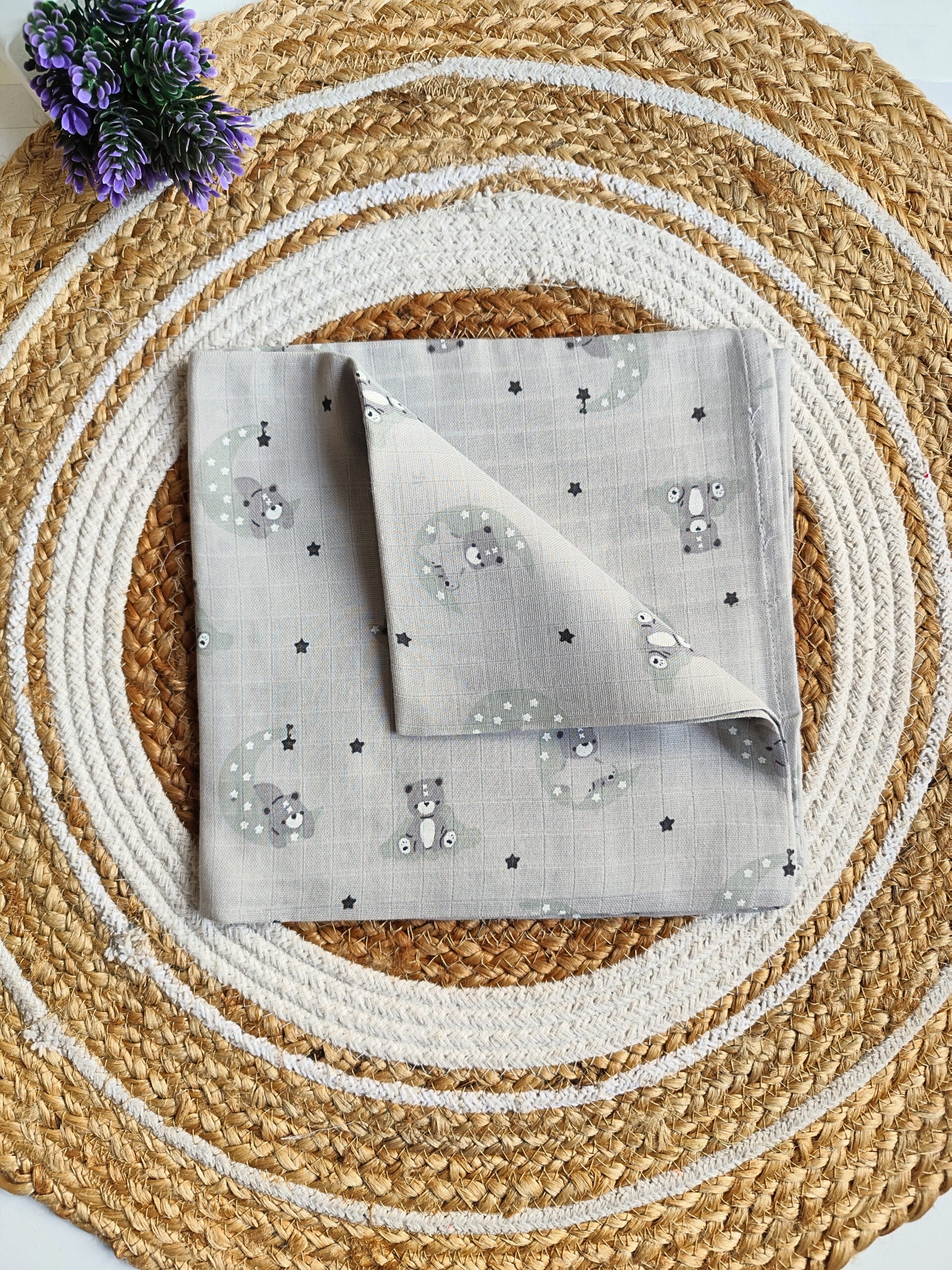 Muslin Colored Swaddle - Grey image 0