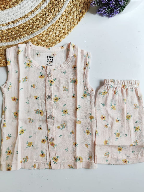 Floral Print Muslin Co Ord Set