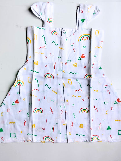 Muslin Strap Frocks - Geometric Print, 9 - 12 M image
