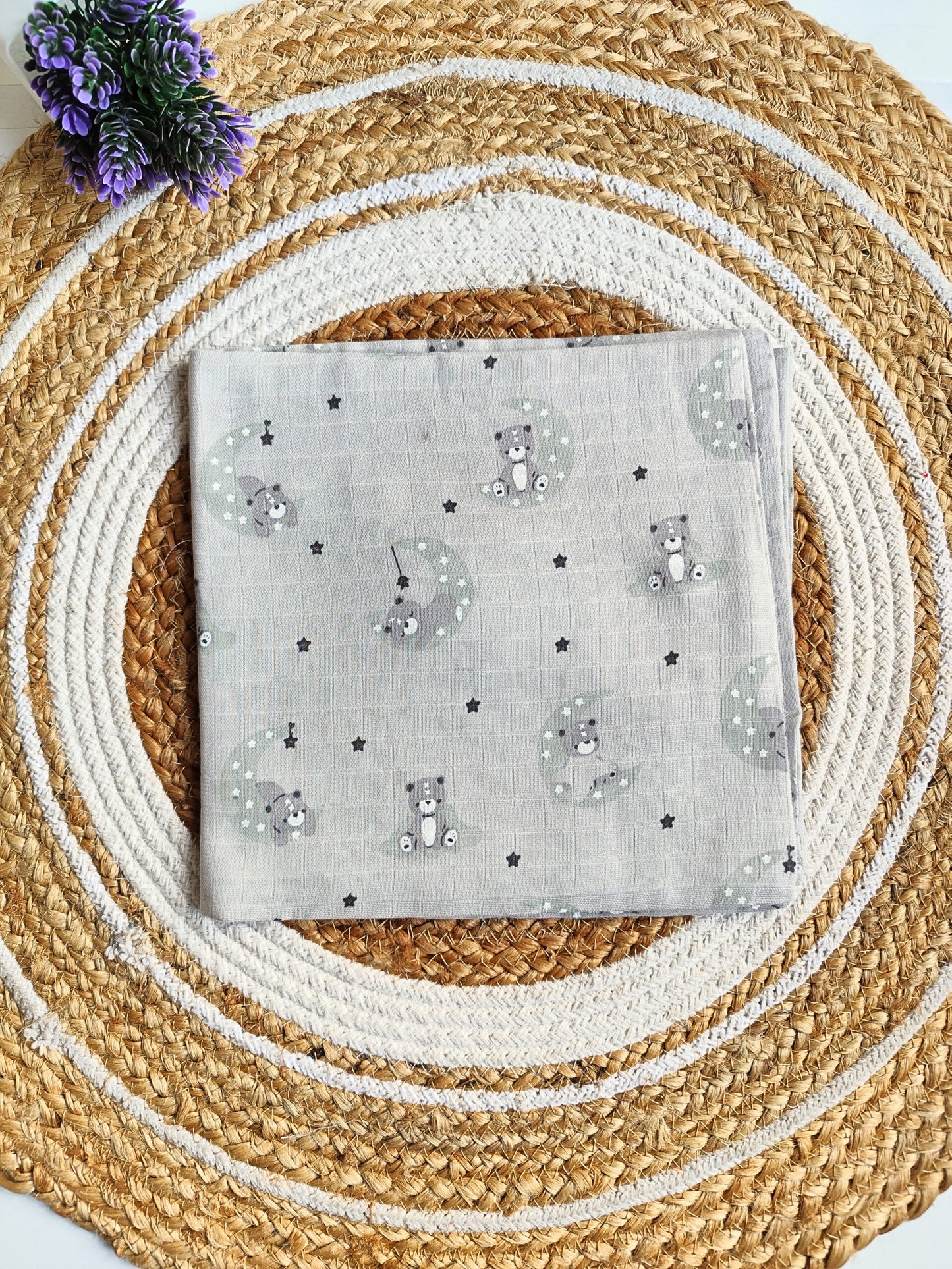 Muslin Colored Swaddle - Grey image 1