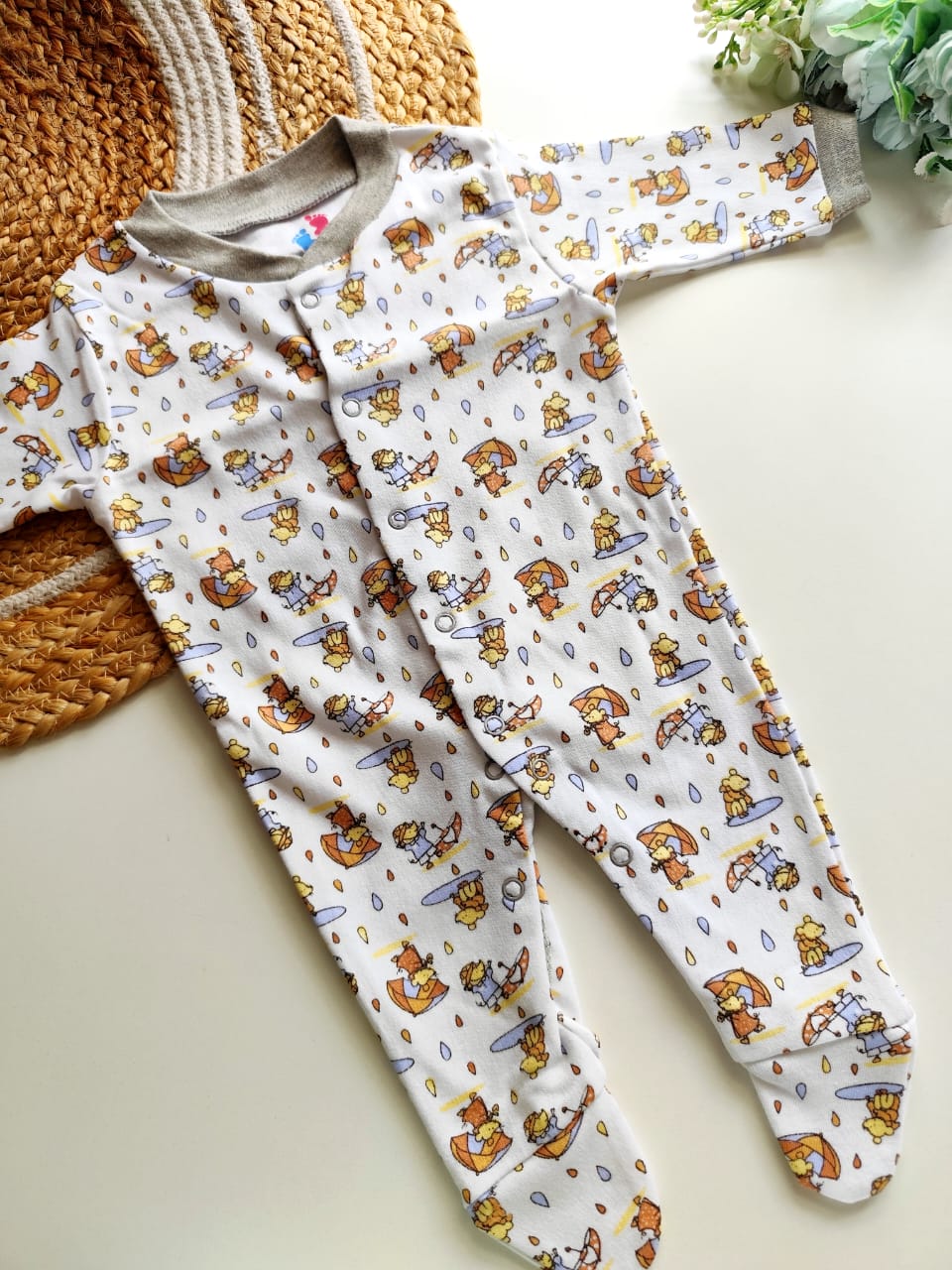 Jumpsuit - Bear Umbrella Print