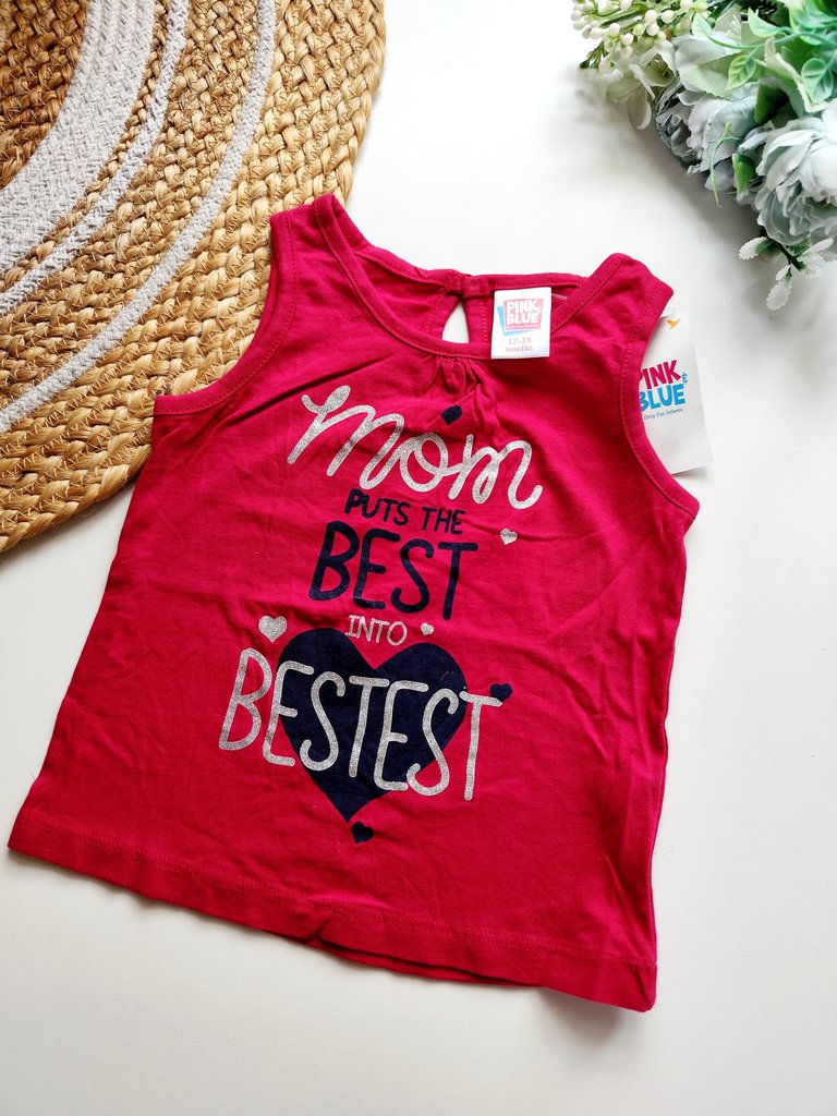 T shirt Tops- Fuchsia with Mom Print