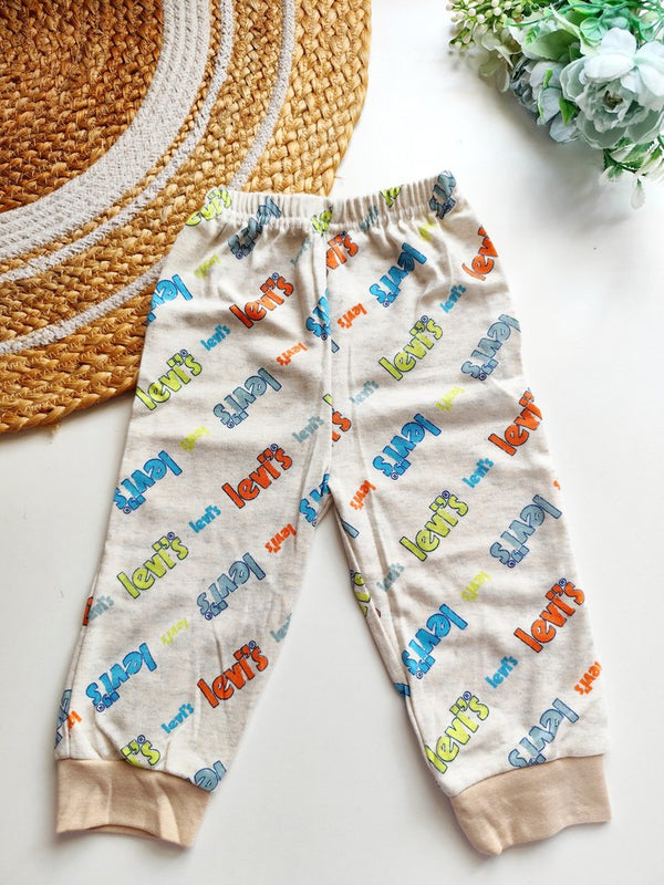 Hosiery Cotton Pant- Off-White Multi-Color Levi's Print